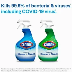 Clorox Clean-Up Multi-Surface Cleaner with Bleach, Original Scent, 32 oz Spray Bottle, 9/Carton