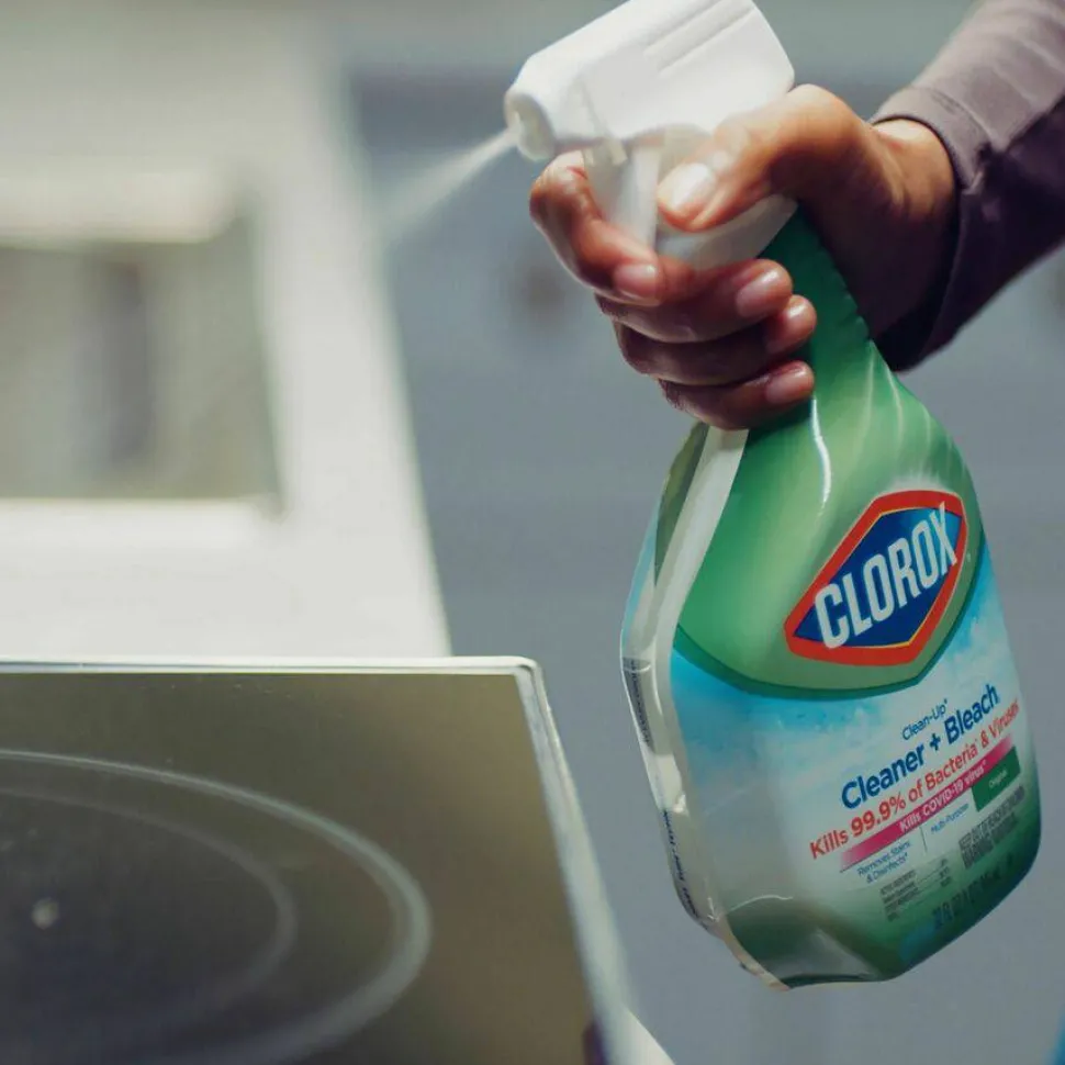 Clorox Clean-Up Multi-Surface Cleaner with Bleach, Original Scent, 32 oz Spray Bottle, 9/Carton