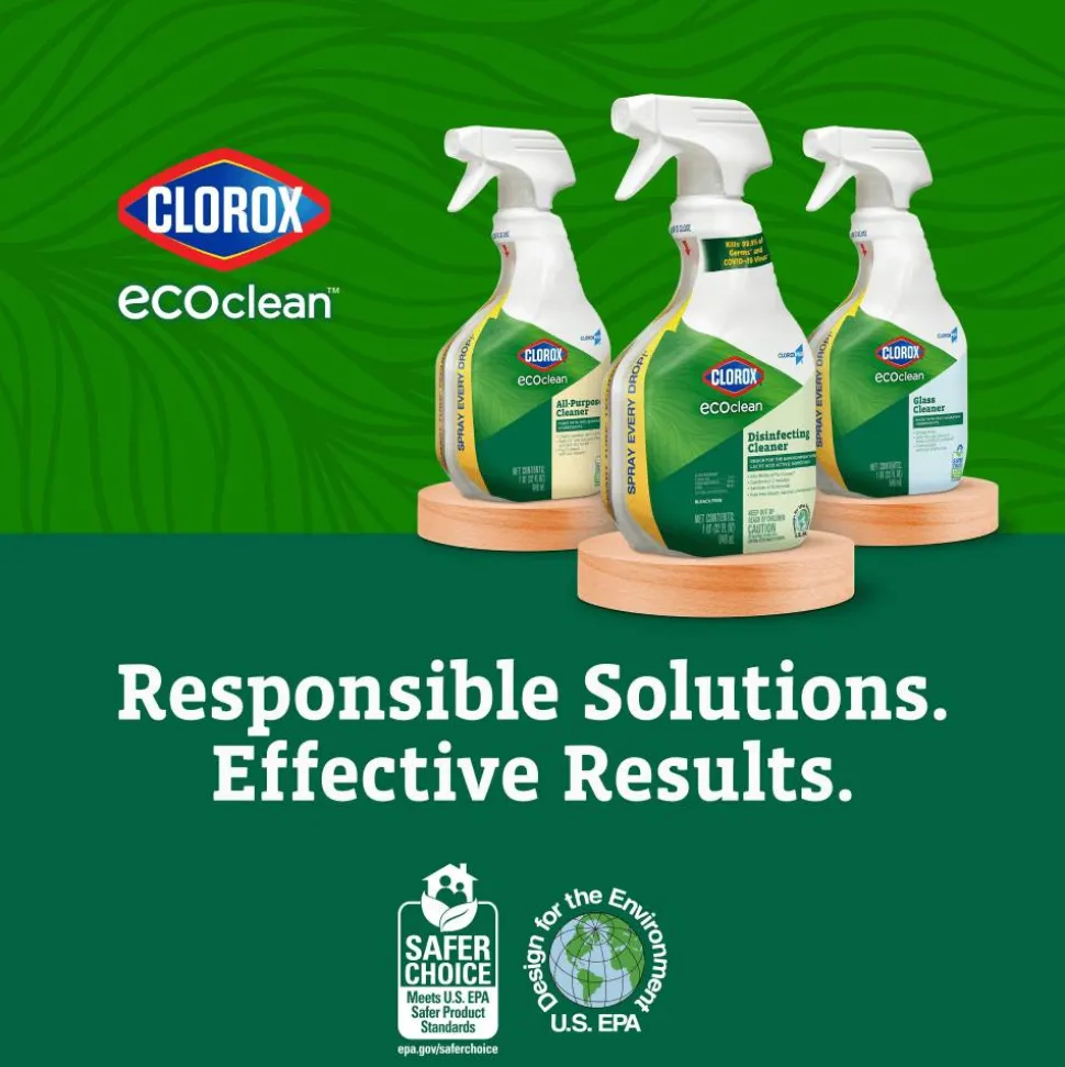 Clorox CloroxPro EcoClean All-Purpose Cleaner Spray Bottles, 32 Oz, Pack Of 9 Bottles