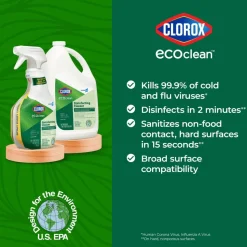 Clorox CloroxPro EcoClean Disinfecting Cleaner Spray Bottles, 32 Oz, Pack Of 9 Bottles