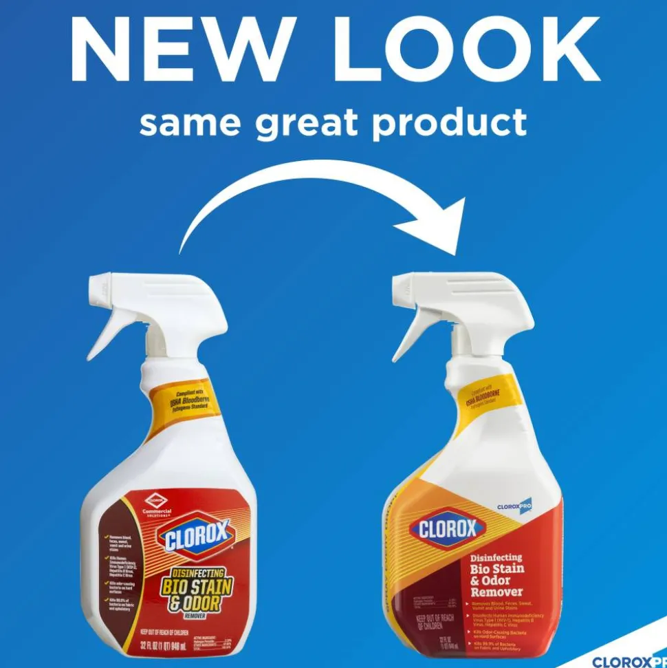Clorox Disinfecting Bio Stain and Odor Remover, Fragranced, 32 oz Spray Bottle
