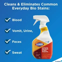 Clorox Disinfecting Bio Stain and Odor Remover, Fragranced, 32 oz Spray Bottle