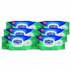 Clorox Disinfecting Cleaning Wipes, Flex Pack, 1-Ply, 8 x 7, Fresh Scent, White, 75 Towels/Box, 6 Boxes/Carton