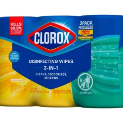 Clorox Disinfecting Cleaning Wipes Variety Pack, Fresh Scent and Crisp Lemon, 75 Count Each, Pack of 3 (60379)