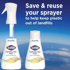 Clorox Disinfecting Mist Sanitizing And Antibacterial Disinfectant Spray, 16 Oz, Lemon And Orange Blossom