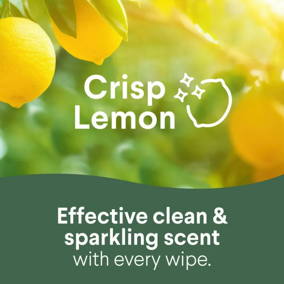 Clorox Disinfecting Wipes, Bleach Free Cleaning Wipes – Crisp Lemon - 35 Count (01594)