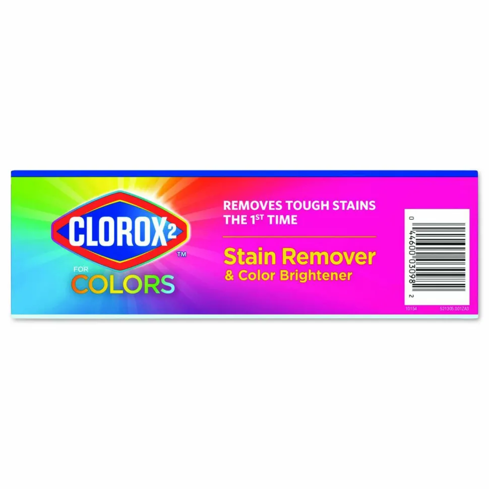 Clorox 2 for Colors Stain Remover and Color Brightener Powder, Original Scent, 49.2 oz Box, 4/Carton