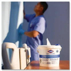 Clorox Healthcare Bleach Germicidal Wipes, 150 Wipes Per Canister, Case Of 6 Canisters