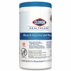 Clorox Healthcare Bleach Germicidal Wipes, 150 Wipes Per Canister, Case Of 6 Canisters