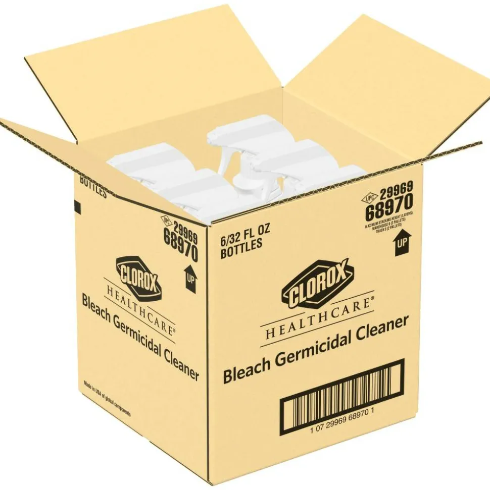 Clorox Healthcare Bleach Germicidal Cleaner Spray, 32 Ounces Each (Pack of 6)