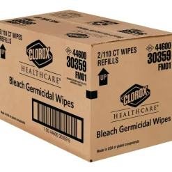 Clorox Healthcare Bleach Germicidal Wipes, 12