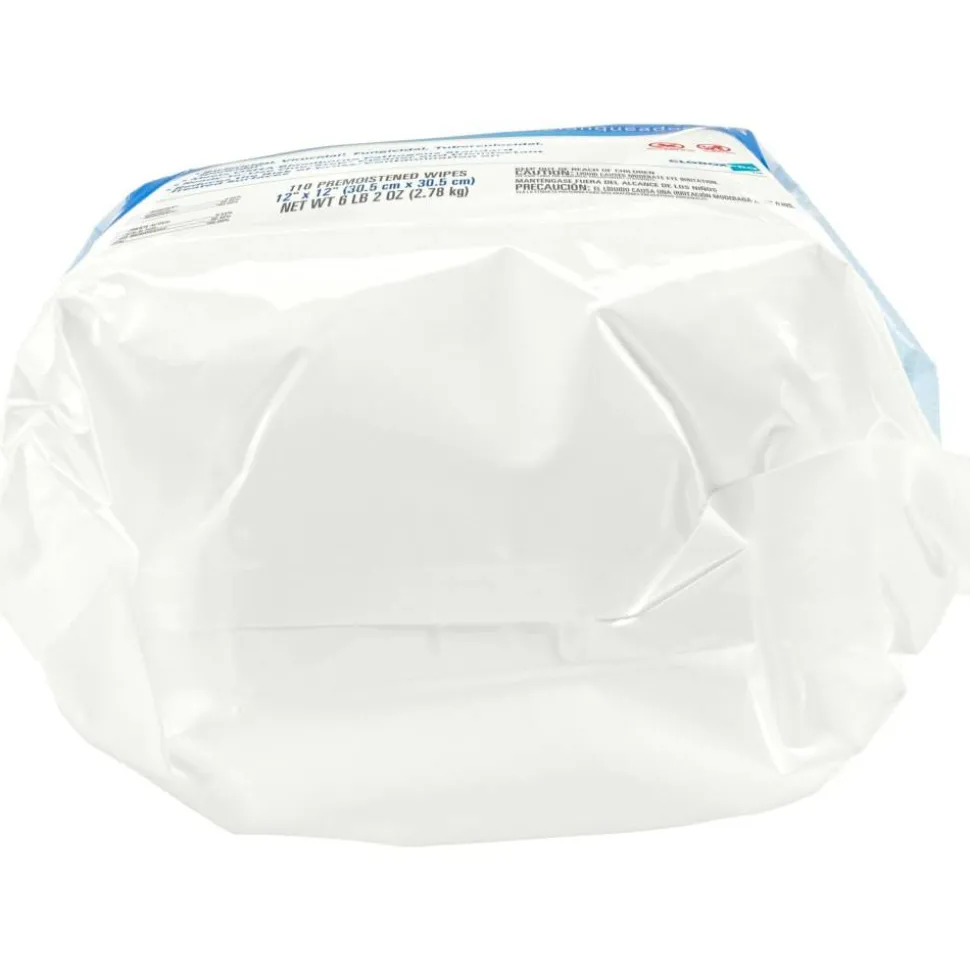 Clorox Healthcare Bleach Germicidal Wipes Refill - Ready-To-Use Wipe - 110 / Bag - 1 Each - White