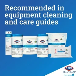 Clorox Healthcare Bleach Germicidal Wipes Refill - Ready-To-Use Wipe - 110 / Bag - 1 Each - White