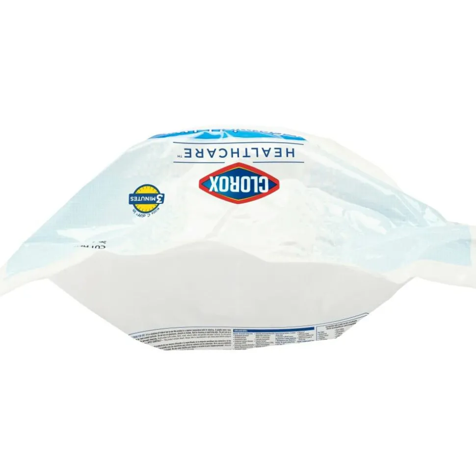 Clorox Healthcare Bleach Germicidal Wipes Refill - Ready-To-Use Wipe - 110 / Bag - 1 Each - White