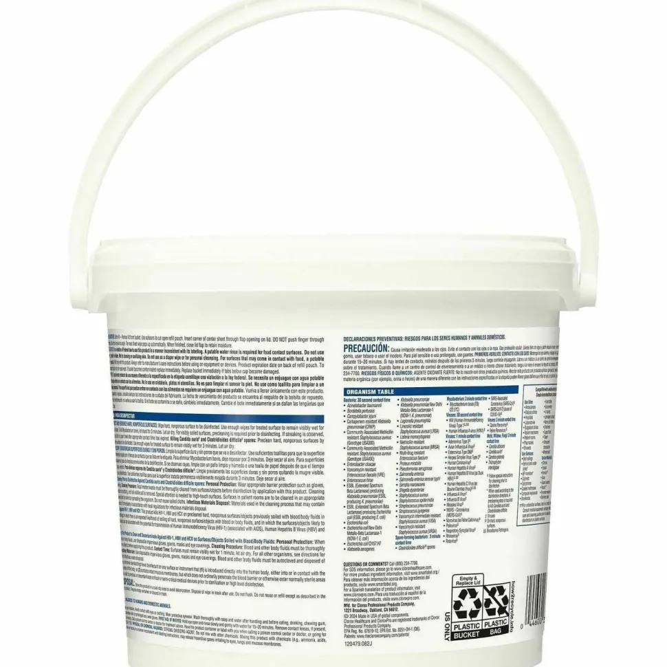Clorox Healthcare Bleach Germicidal Wipes Bucket