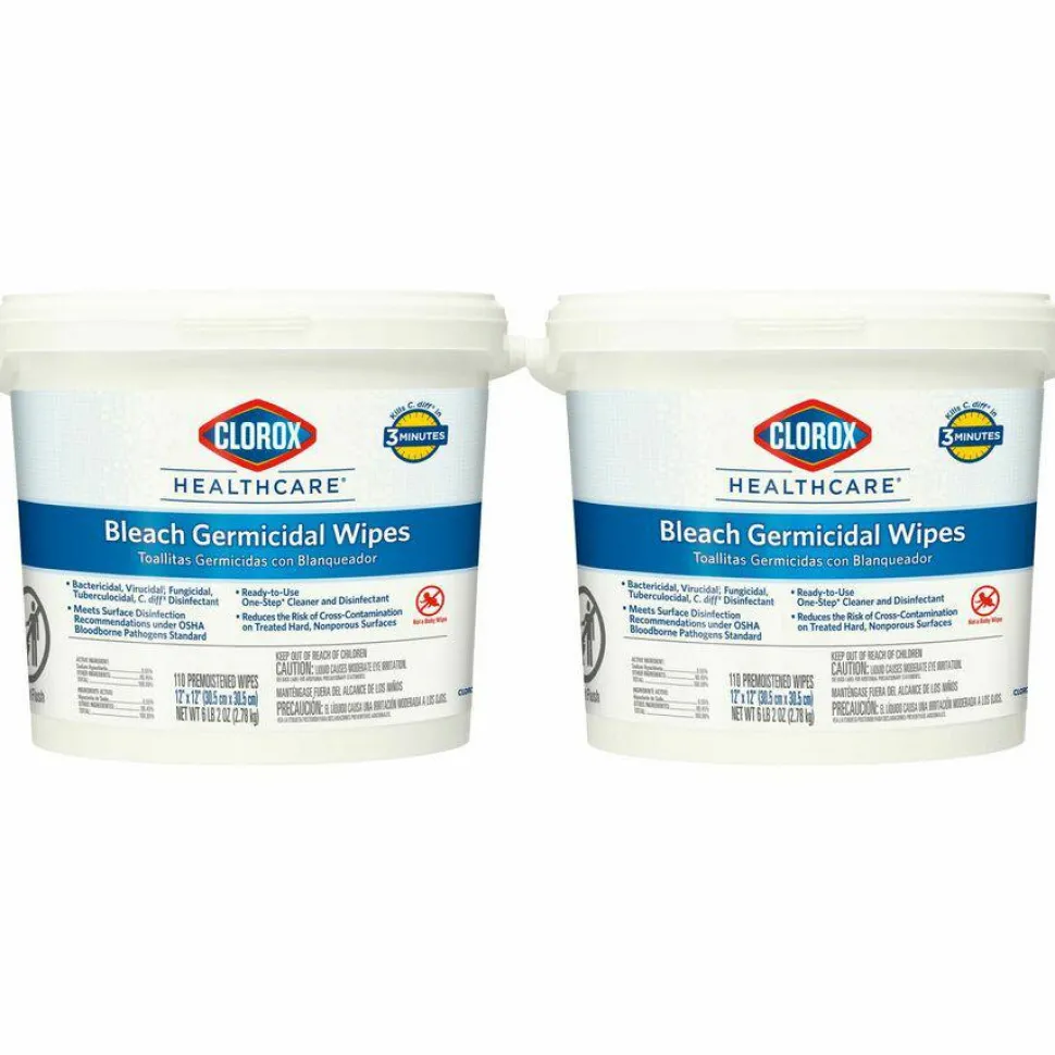 Clorox Healthcare Bleach Germicidal Wipes Bucket