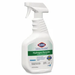 Clorox Healthcare Hydrogen-Peroxide Cleaner/Disinfectant, Unscented, 32 oz Spray Bottle, 9/Carton