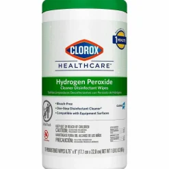 Clorox Healthcare Hydrogen Peroxide Disinfecting Wipes, 9