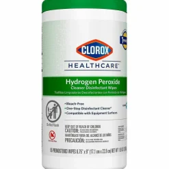 Clorox Healthcare Hydrogen Peroxide Disinfecting Wipes, 9