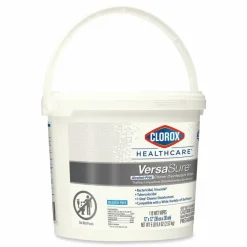 Clorox Healthcare VersaSure Cleaner Disinfectant Wipes, 1-Ply, 12 x 12, Fragranced, White, 110/Bucket