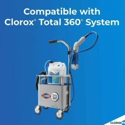 CloroxPro Anywhere Daily Disinfectant and Sanitizer, Unscented, 128 oz Bottle, 4/Carton