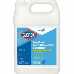 CloroxPro Anywhere Daily Disinfectant and Sanitizer, Unscented, 128 oz Bottle, 4/Carton