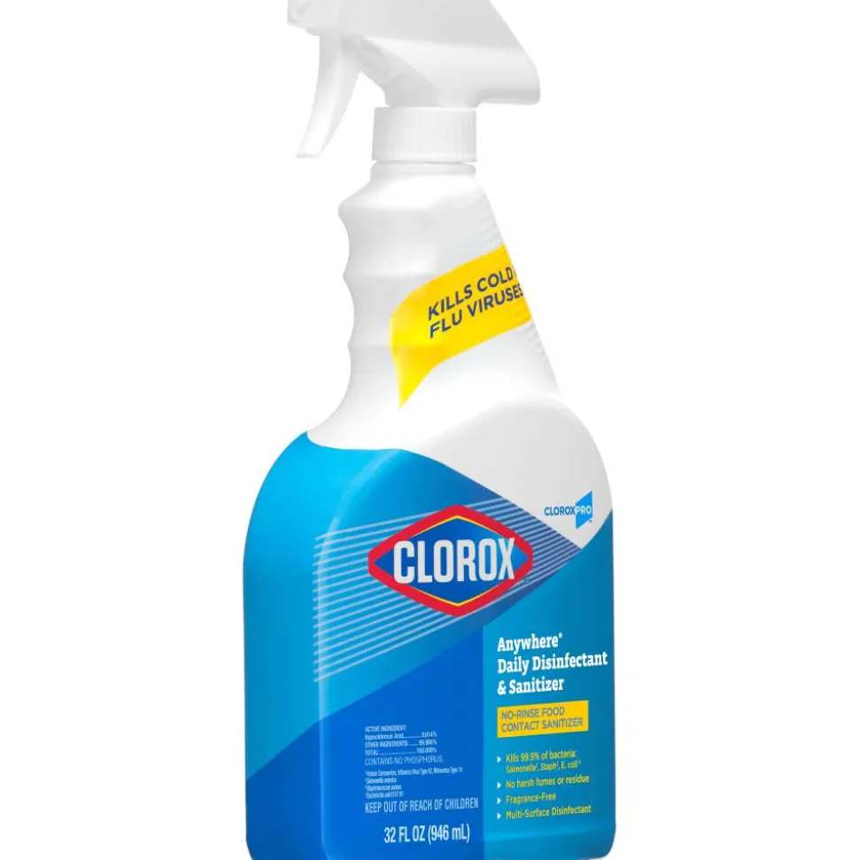 CloroxPro Anywhere Daily Disinfectant and Sanitizer, 32 FL Oz Spray Bottle