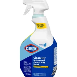 CloroxPro Clean-Up Disinfectant Cleaner with Bleach, Fresh Scent, 32 oz Smart Tube Spray Bottle, 9/Carton