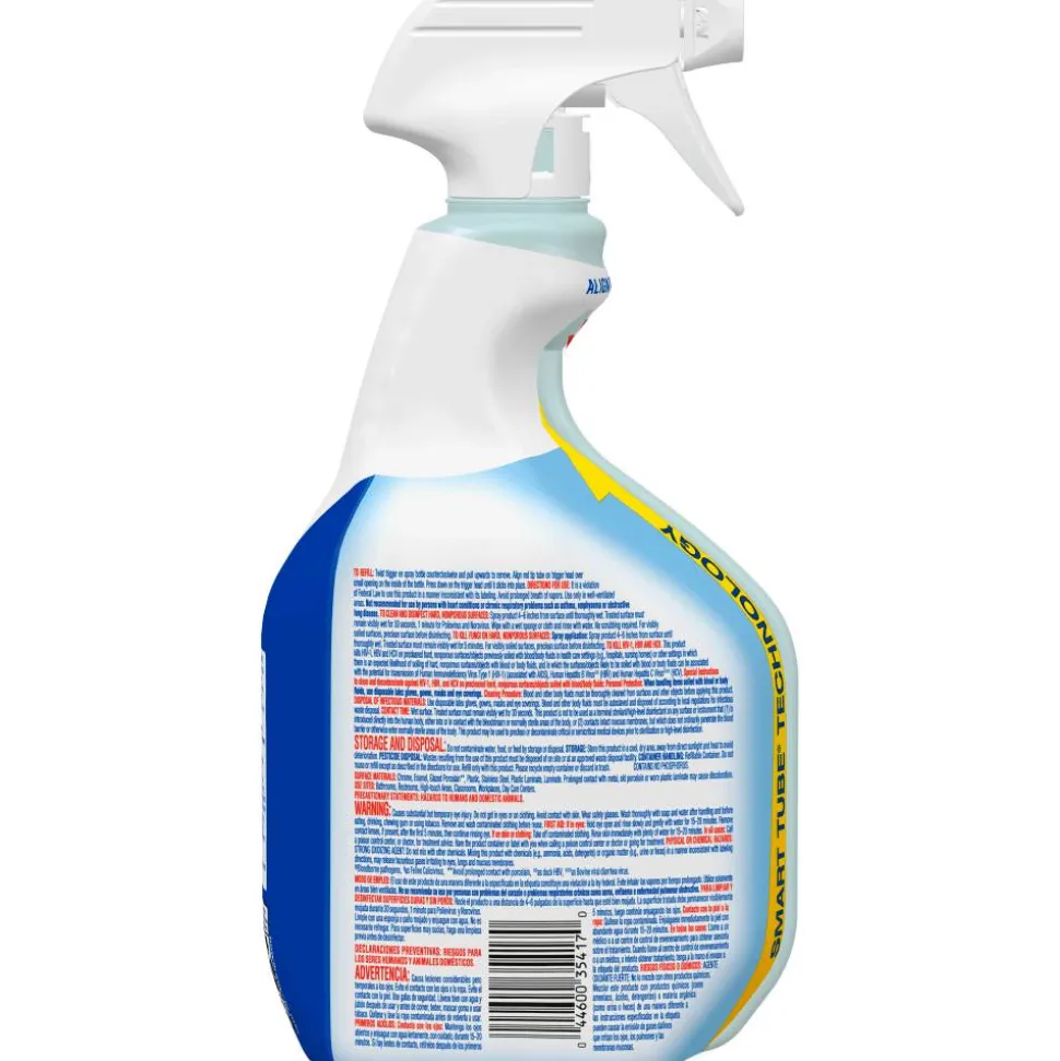 CloroxPro Clean-Up Disinfectant Cleaner with Bleach, Fresh Scent, 32 oz Smart Tube Spray Bottle, 9/Carton