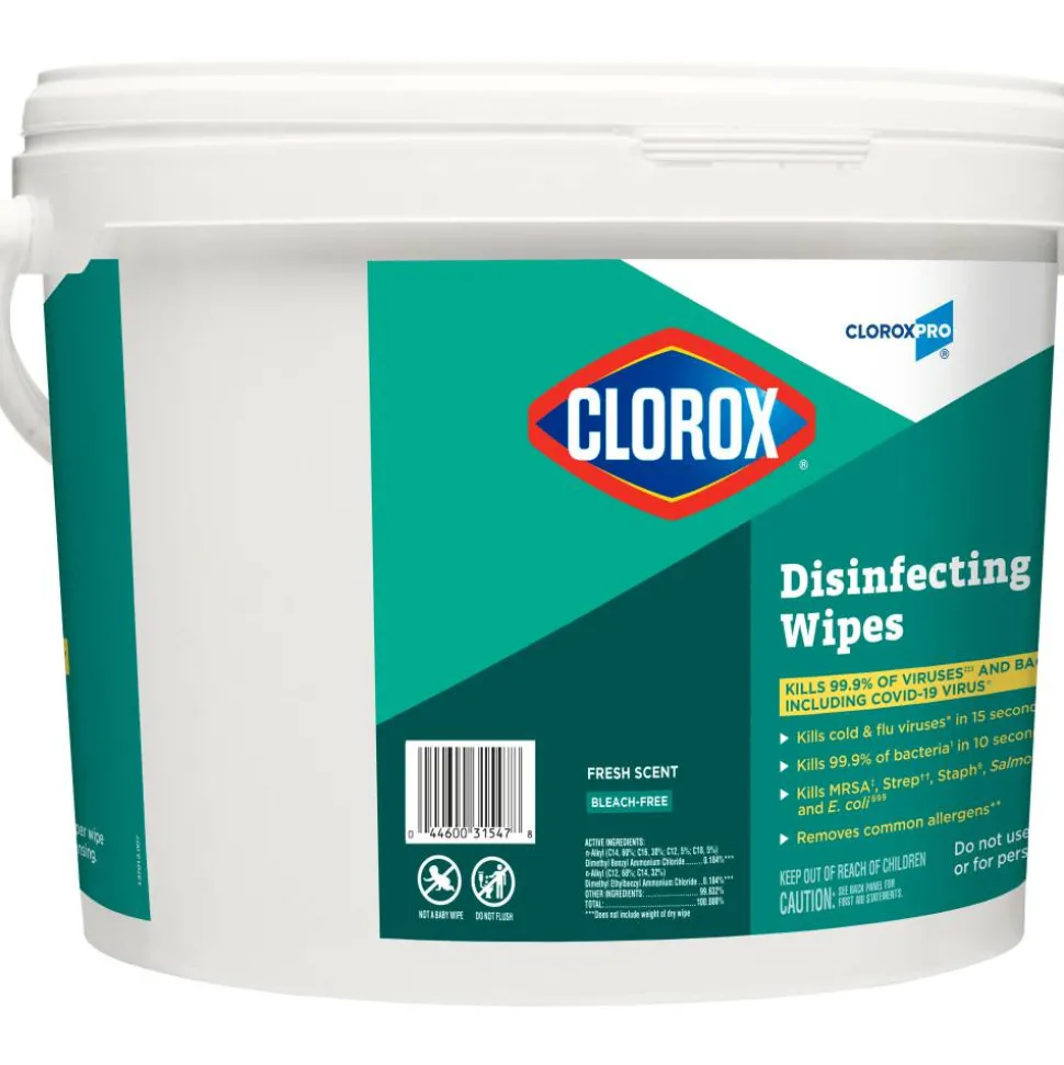 CloroxPro Clorox Disinfecting Wipes, Fresh Scent, Pack Of 700 Wipes