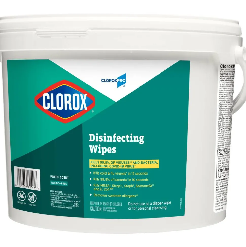 CloroxPro Clorox Disinfecting Wipes, Fresh Scent, Pack Of 700 Wipes