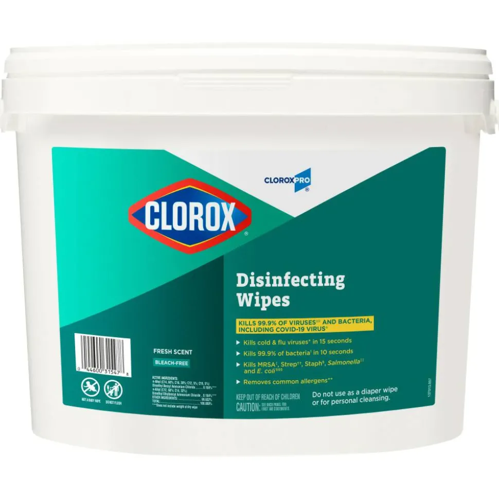 CloroxPro Clorox Disinfecting Wipes, Fresh Scent, Pack Of 700 Wipes
