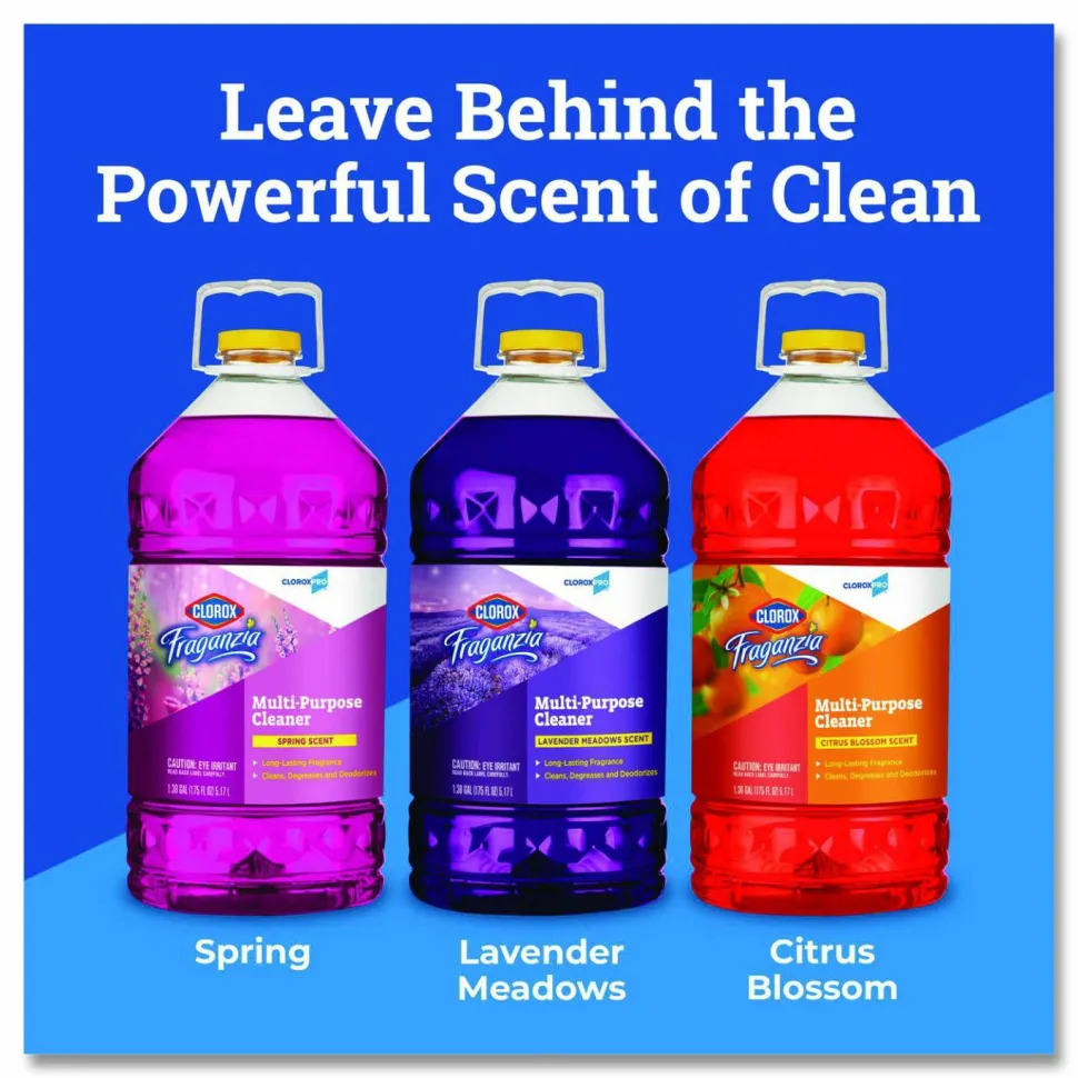 CloroxPro Fraganzia Multi-Purpose Cleaner, Lavender Meadows Scent, 175 oz Bottle, 3/Carton