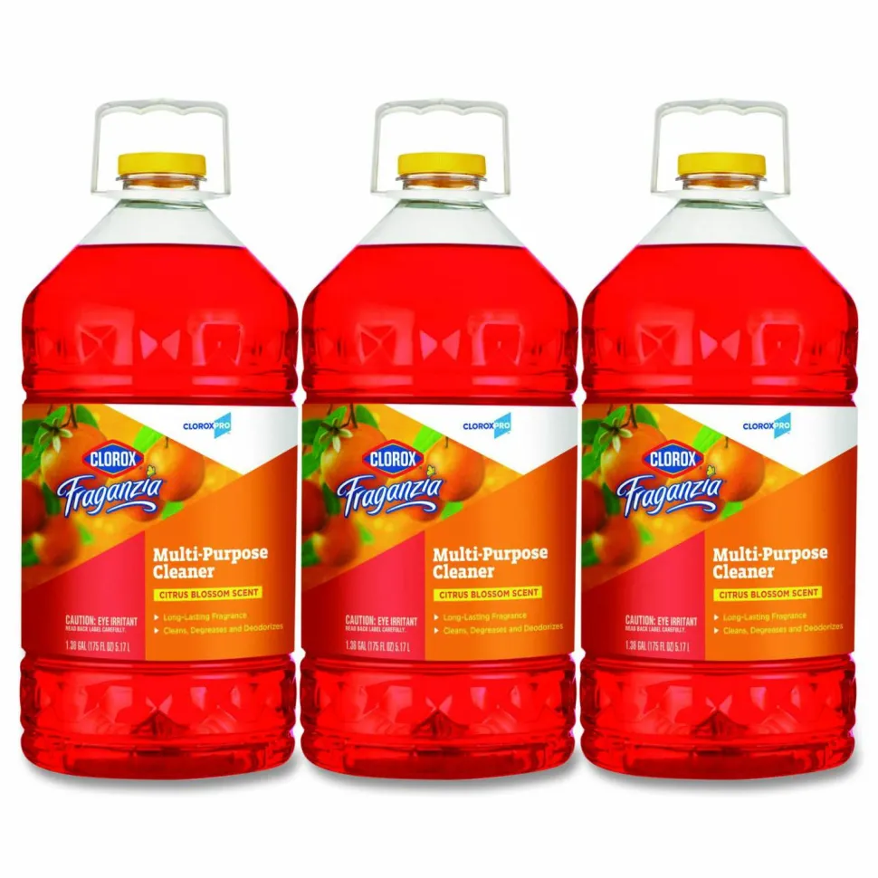 CloroxPro Fraganzia Multi-Purpose Cleaner, Citrus Blossom Scent, 175 oz Bottle, 3/Carton
