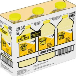 CloroxPro Pine-Sol Multi-Surface Cleaner, Lemon Fresh, 80 Fl Oz, Pack Of 3 Bottles