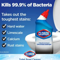 Clorox Toilet Bowl Cleaner With Bleach, 24 Oz Bottle