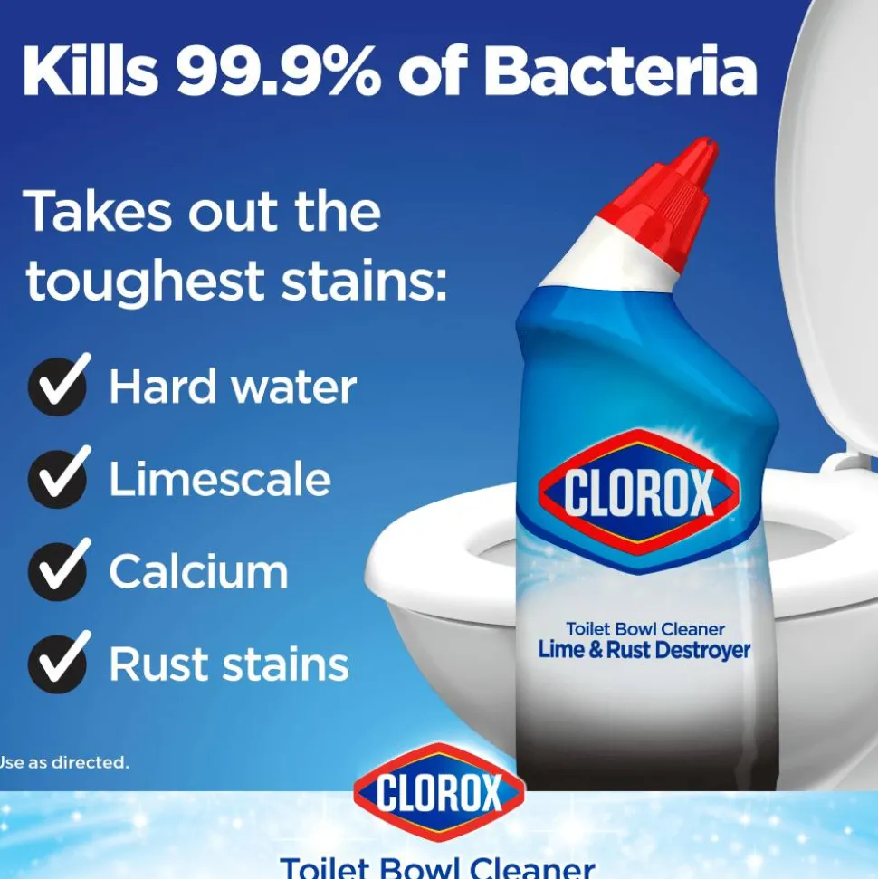 Clorox Toilet Bowl Cleaner With Bleach, 24 Oz Bottle