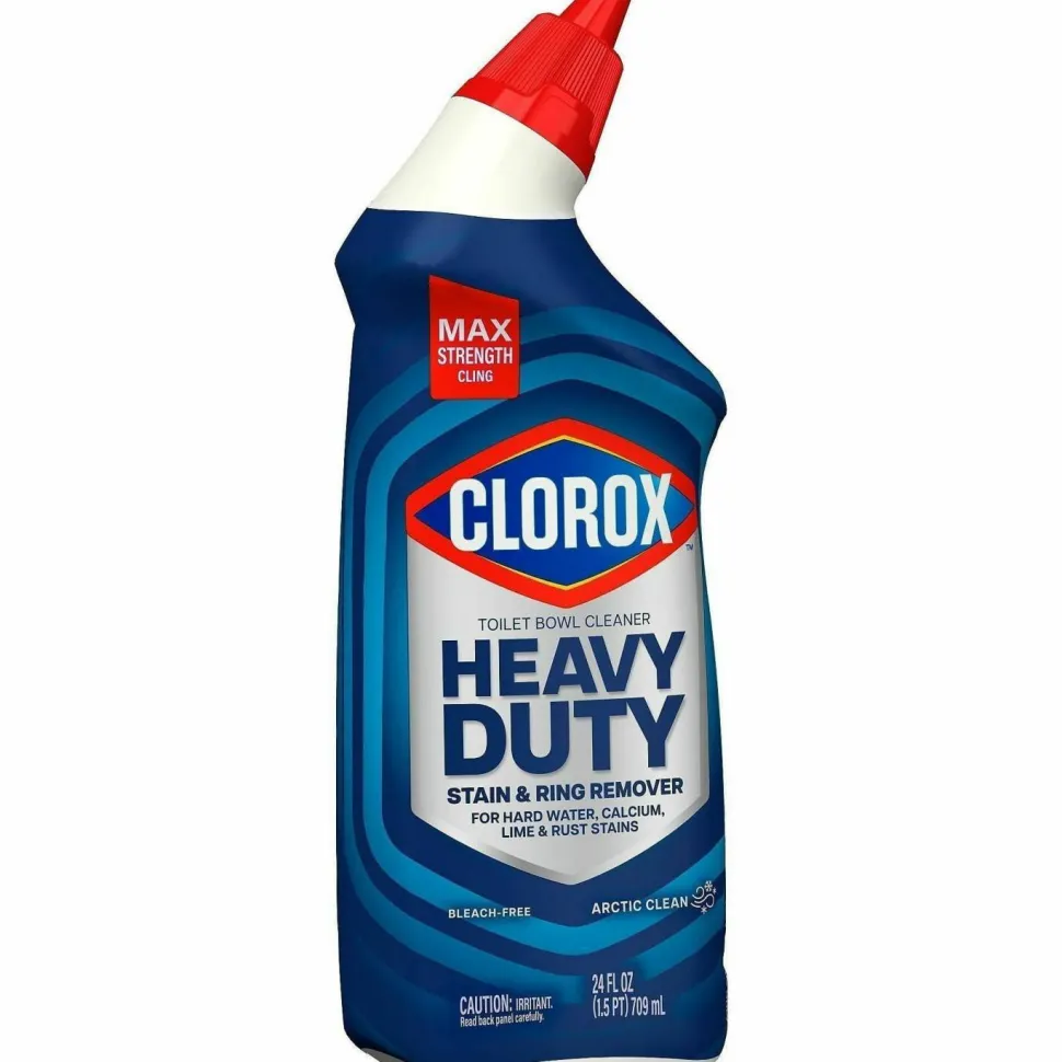 Clorox Toilet Bowl Gel Cleaner With Bleach, Neutral Scent, 24 Oz Bottle, Case Of 12