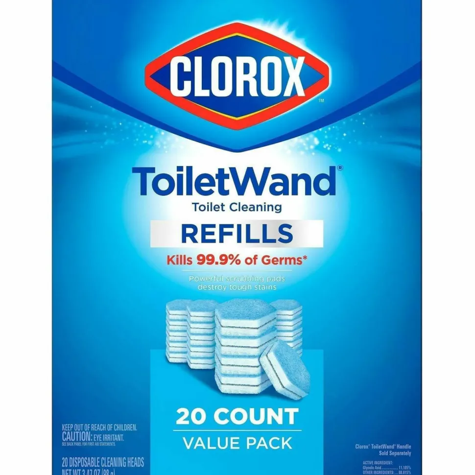 Clorox ToiletWand Disinfecting Scrubbing Pads Toilet Cleaning Refills