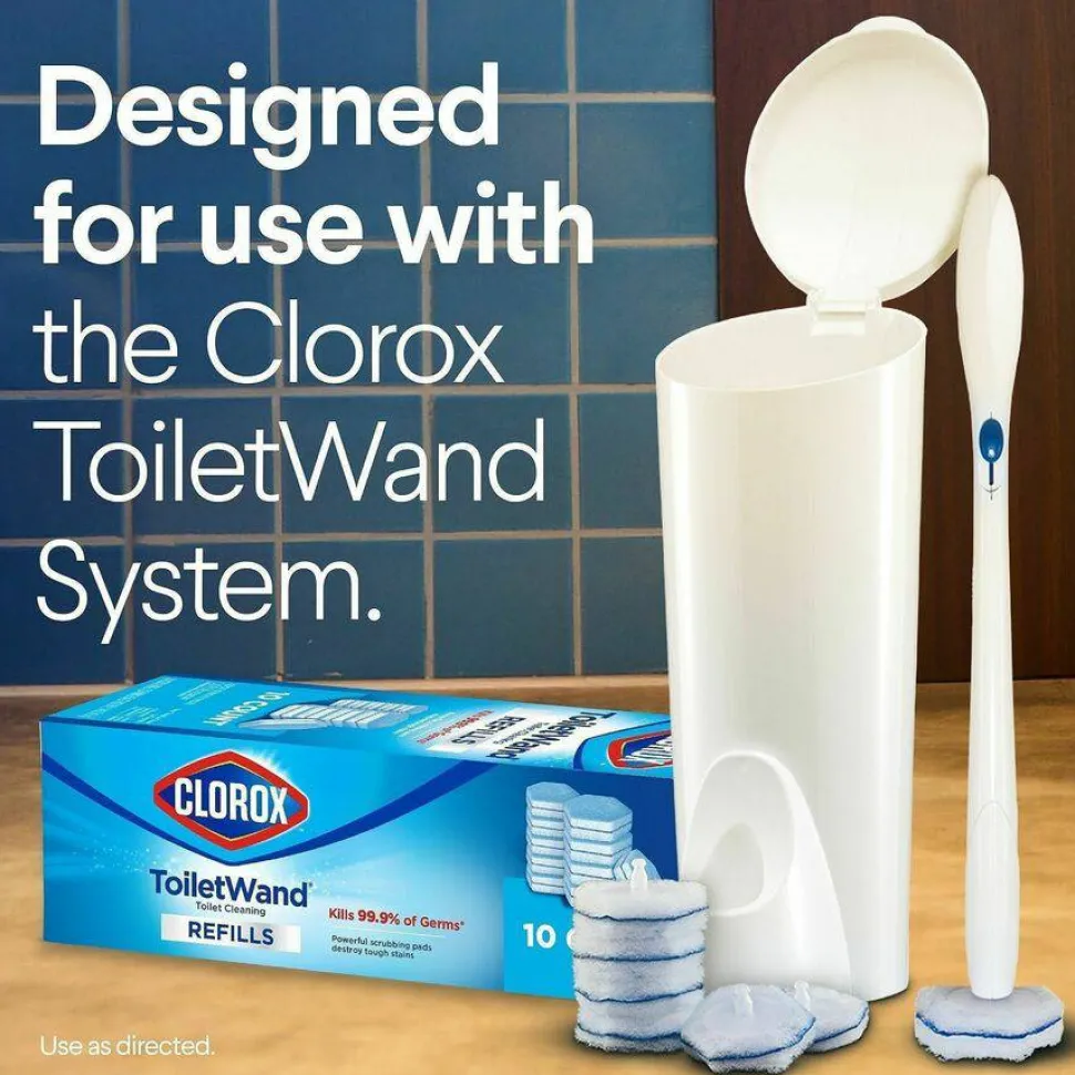Clorox ToiletWand Disinfecting Scrubbing Pads Toilet Cleaning Refills