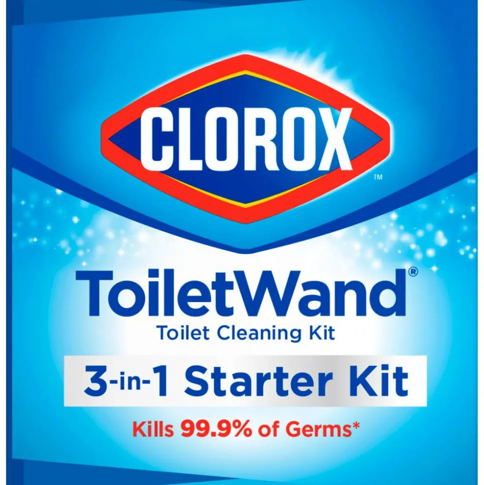 Clorox ToiletWand Disposable Toilet Cleaning System - ToiletWand, Storage Caddy, Disinfecting ToiletWand Refill Heads
