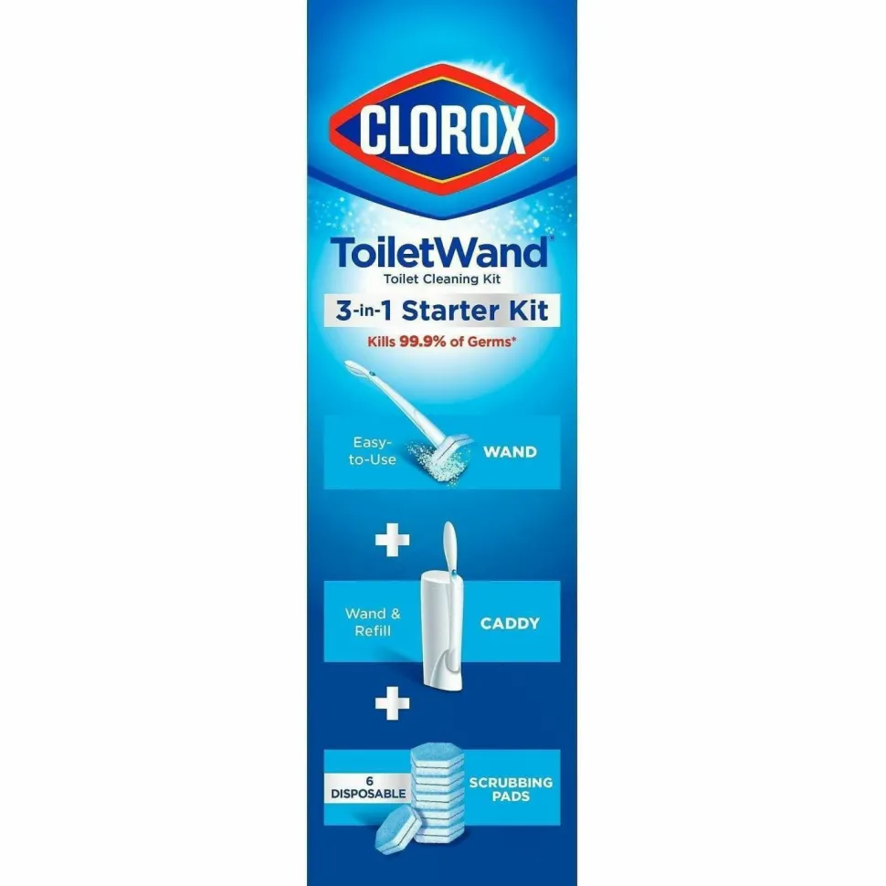 Clorox ToiletWand Disposable Toilet Cleaning System - Blue, White - 2 / Pallet