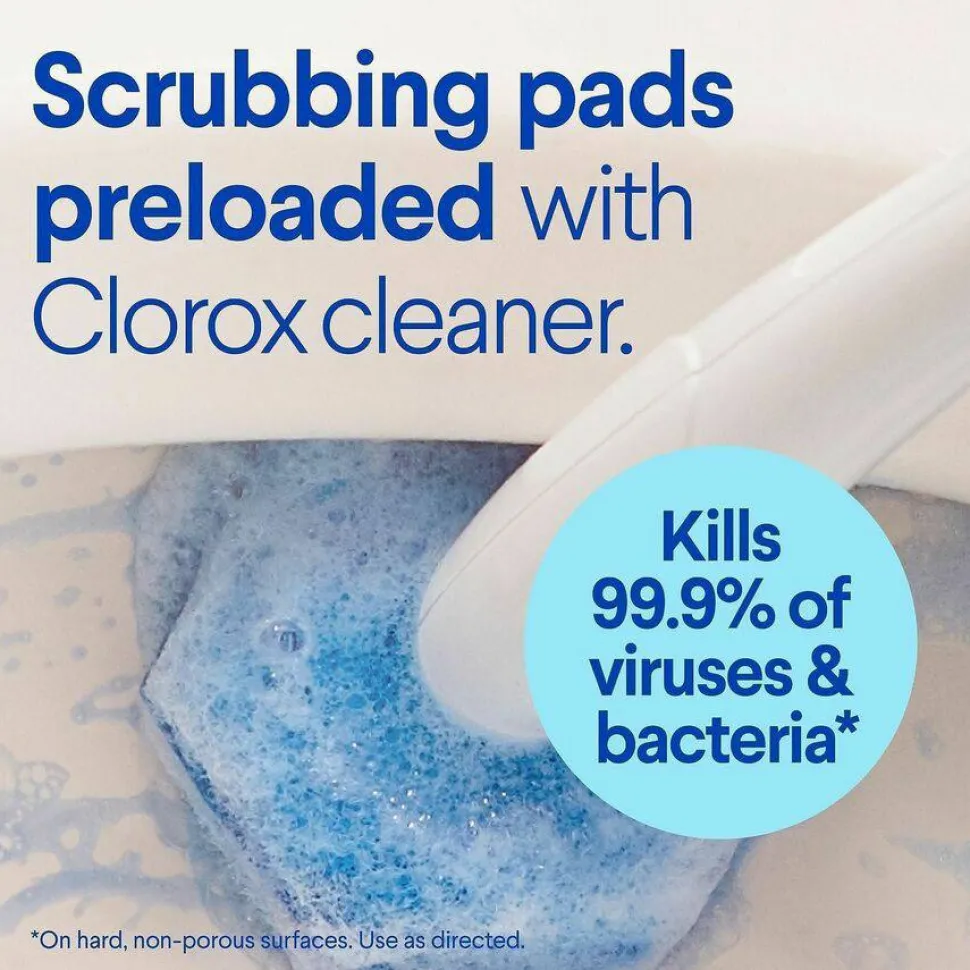 Clorox ToiletWand Disposable Toilet Cleaning System - Blue, White - 2 / Pallet