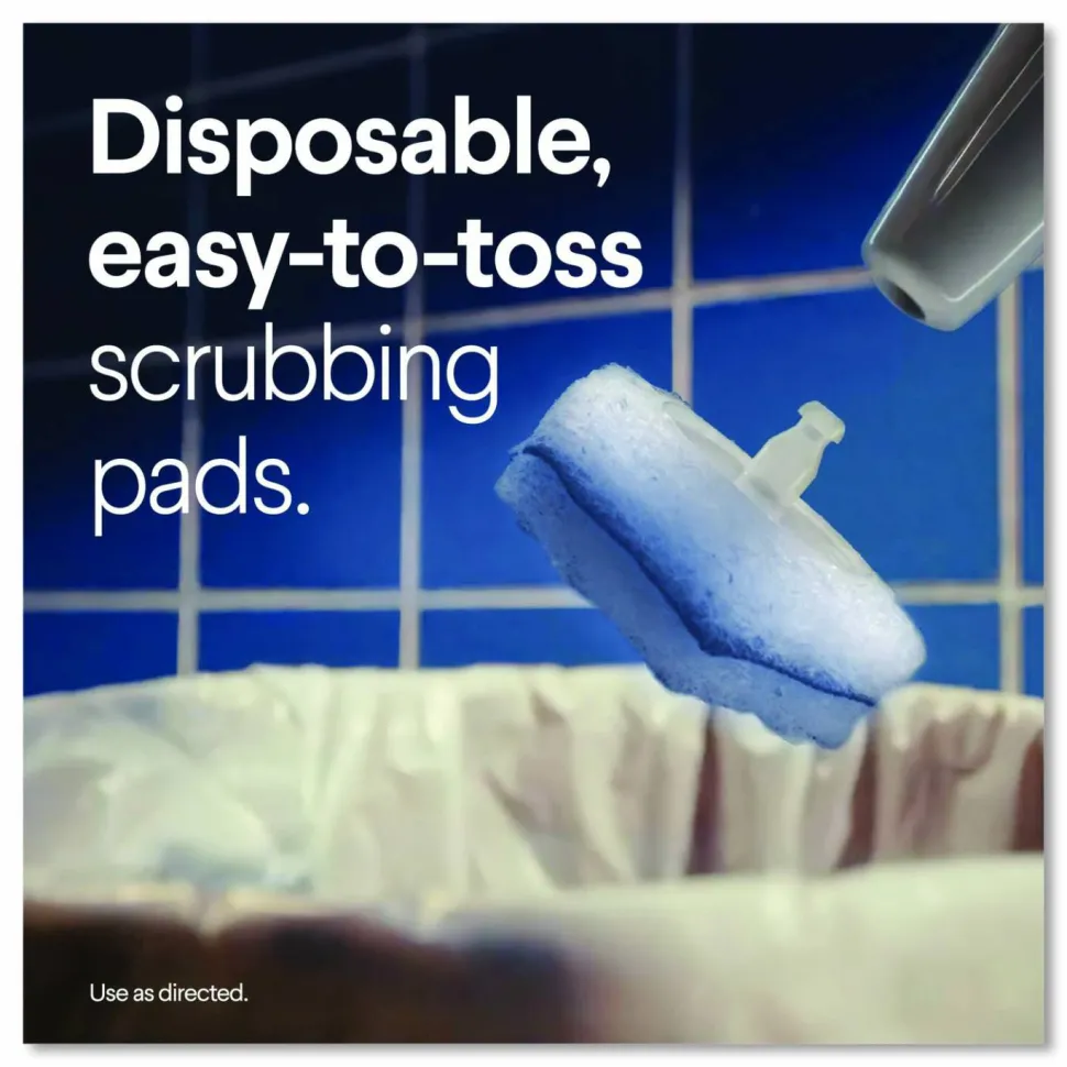 Clorox ToiletWand Toilet Cleaning Refills, Toilet Cleaning Scrubbing Pads, Blue/White, 10/Pack, 6 Packs/Carton