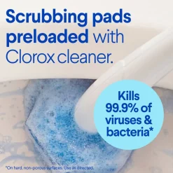 Clorox ToiletWand Toilet Cleaning and Disinfecting Scrubbing Pads Refills, 20 Count, Pack of 4 - Blue, White - 20/Box