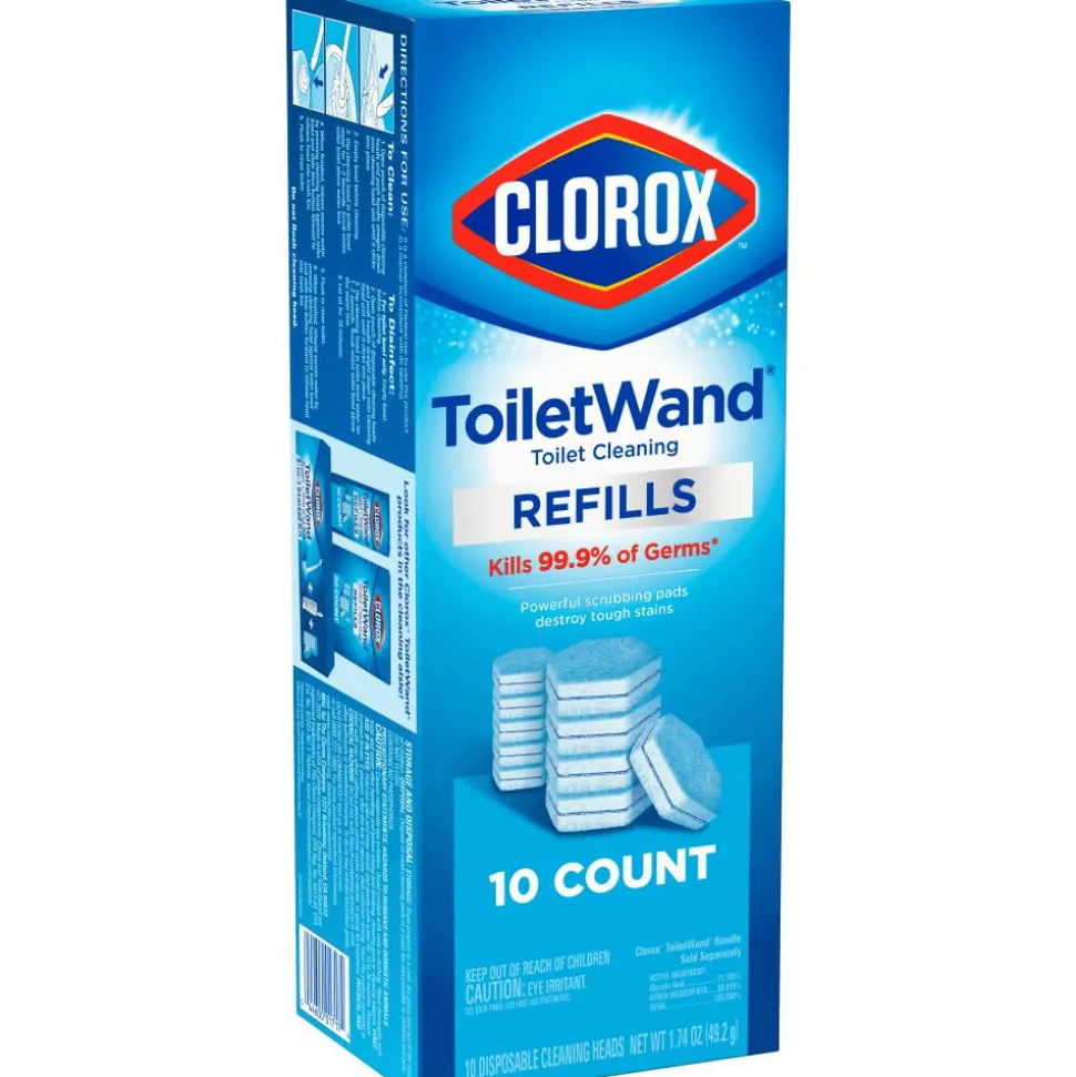 Clorox ToiletWand Toilet Cleaning Refills, Disinfecting Scrubbing Pads, 10 Count, Pack of 6