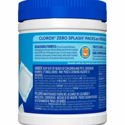Clorox Zero Splash Bleach Packs, Regular Scent, 12 Packs/Canister, 6 Canisters/Carton