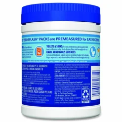 Clorox Zero Splash Bleach Packs, Regular Scent, 12 Packs/Canister, 6 Canisters/Carton