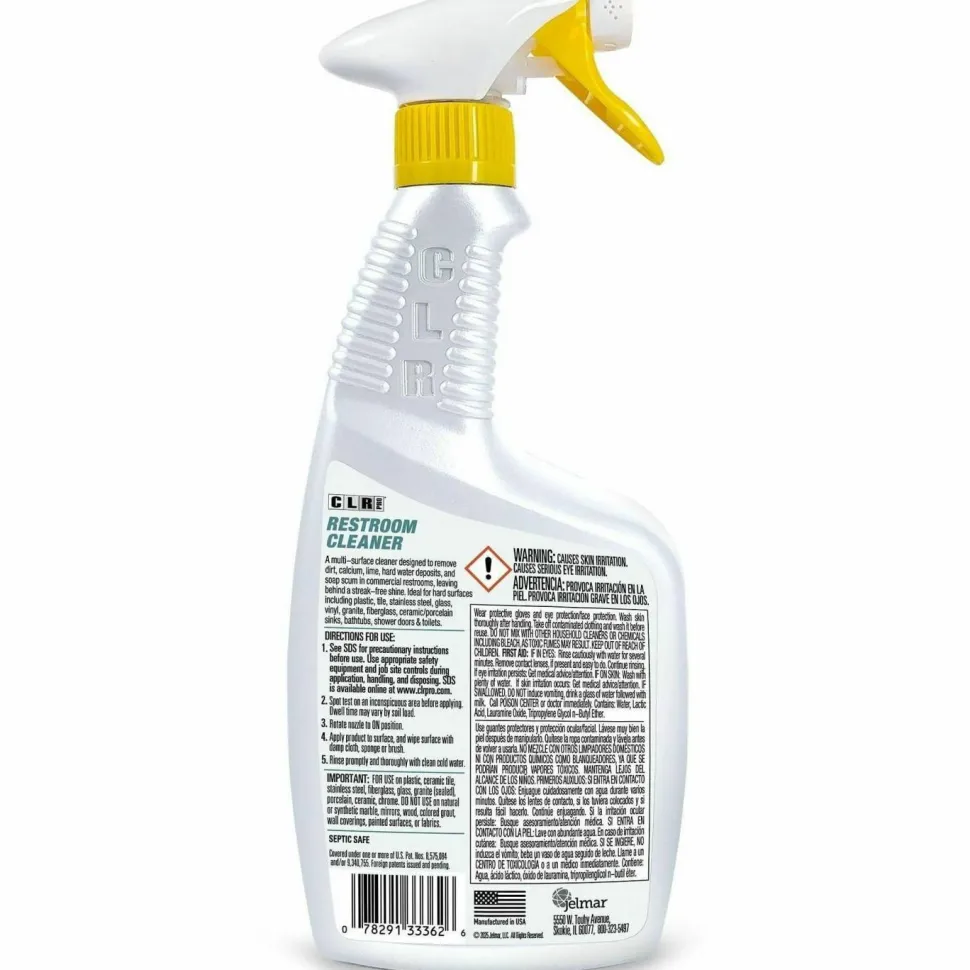 CLR PRO Restroom Cleaner, 32 oz Pump Spray, 6/Carton