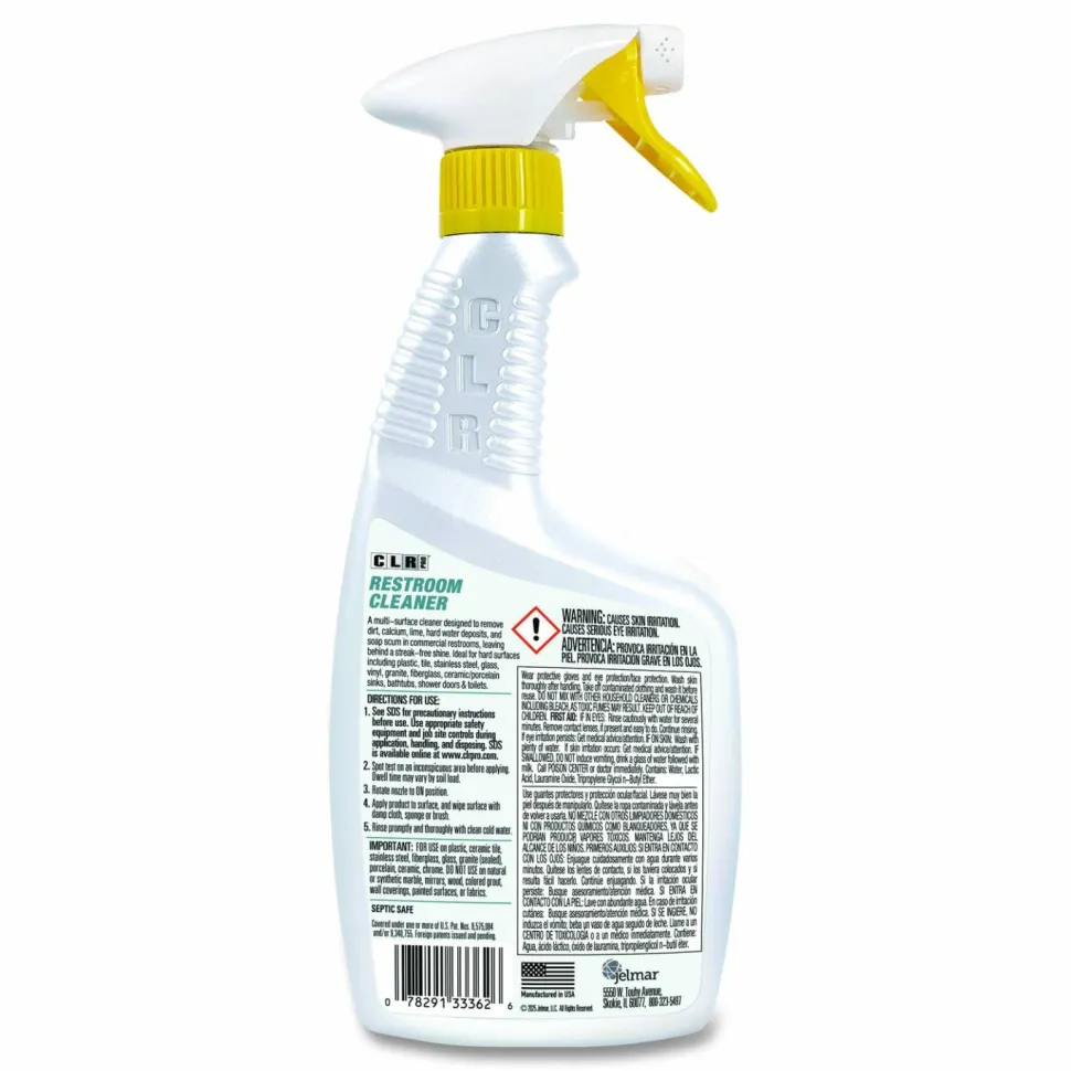 CLR PRO Restroom Cleaner, 32 oz Pump Spray, 6/Carton